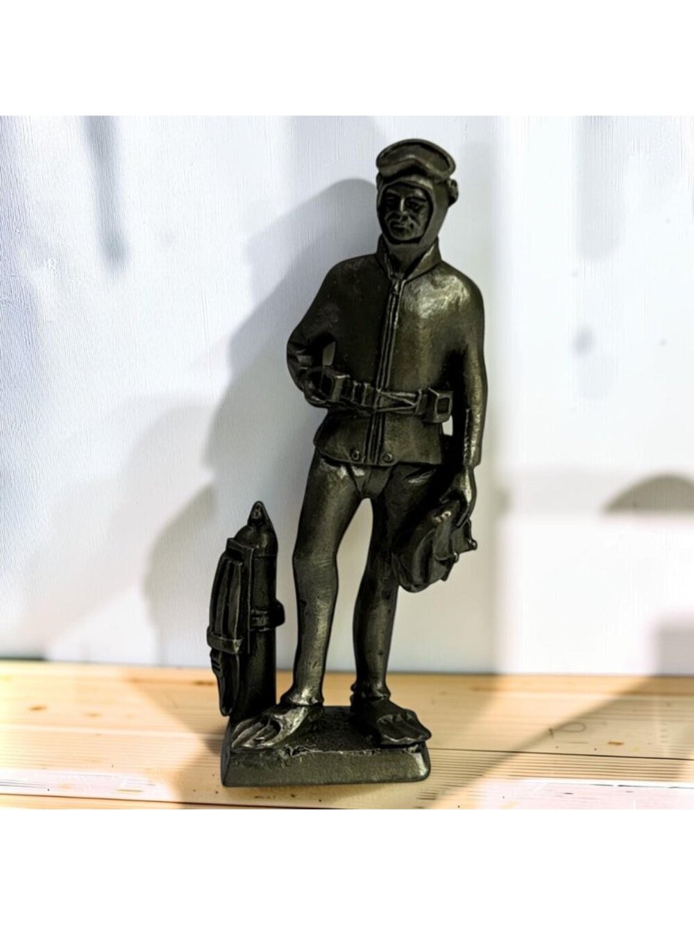 WWII Navy Frogman 1944 Franklin Mint American Military Sculpture From 1985